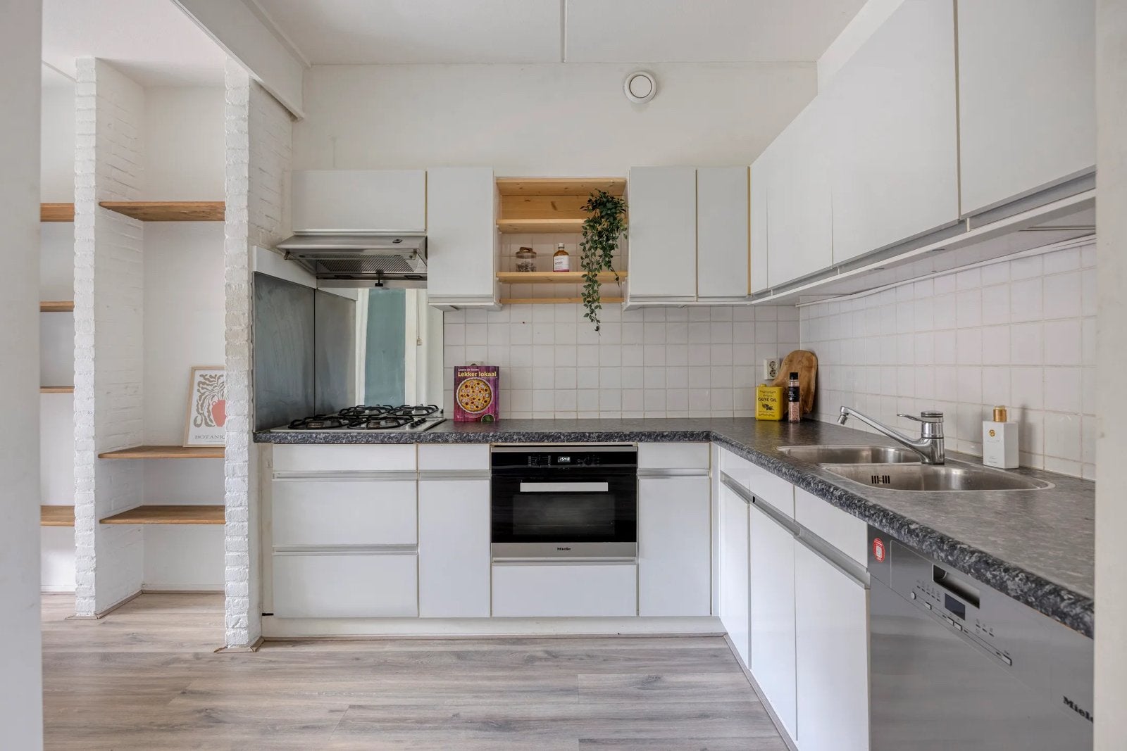 Hoek keuken wit gratis, apparatuur niet, Ophalen, Gebruikt, Wit, Hoekkeuken