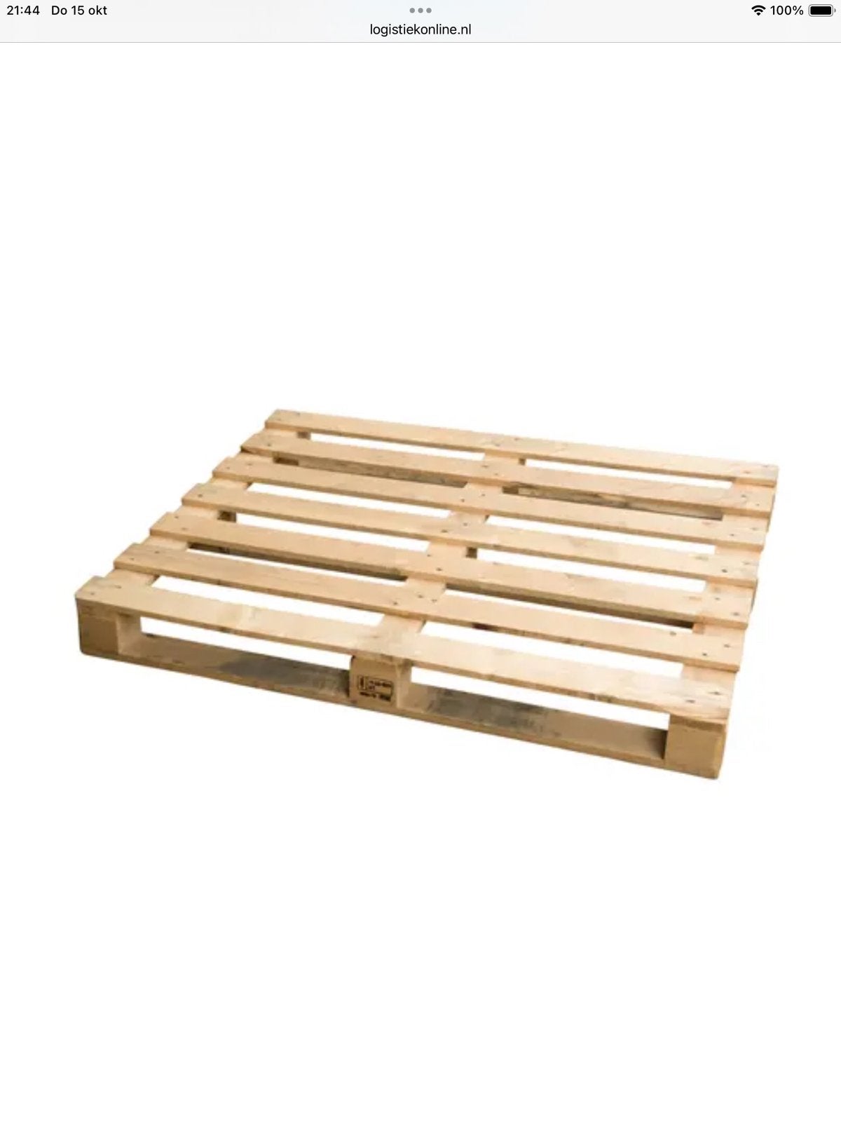 3 pallets 120 cm GRATIS, Ophalen, Gebruikt