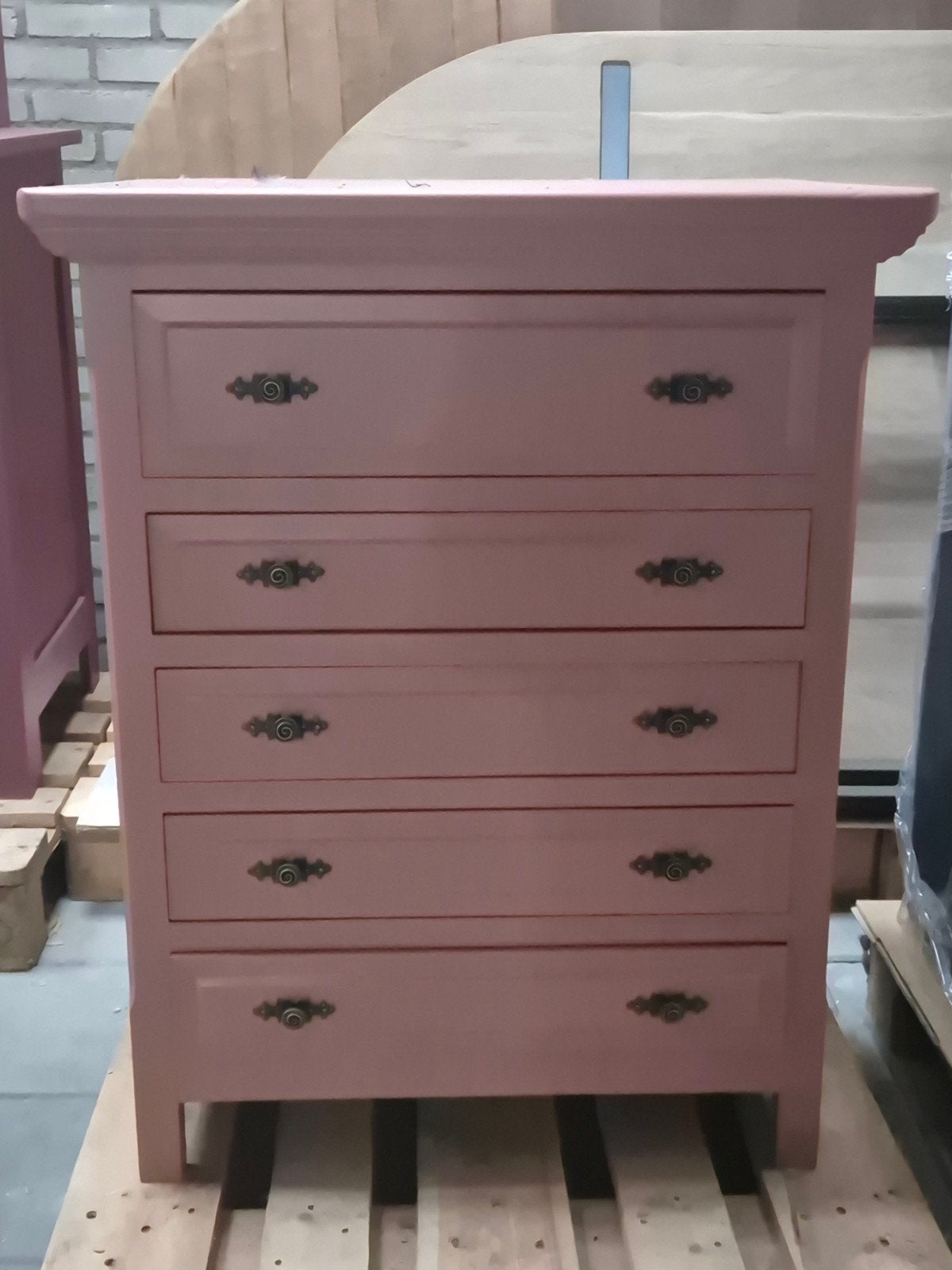 Roze ladekast met 5 laden - Zo goed als nieuw, Ophalen, 5 laden of meer, 50 tot 100 cm, Zo goed als nieuw