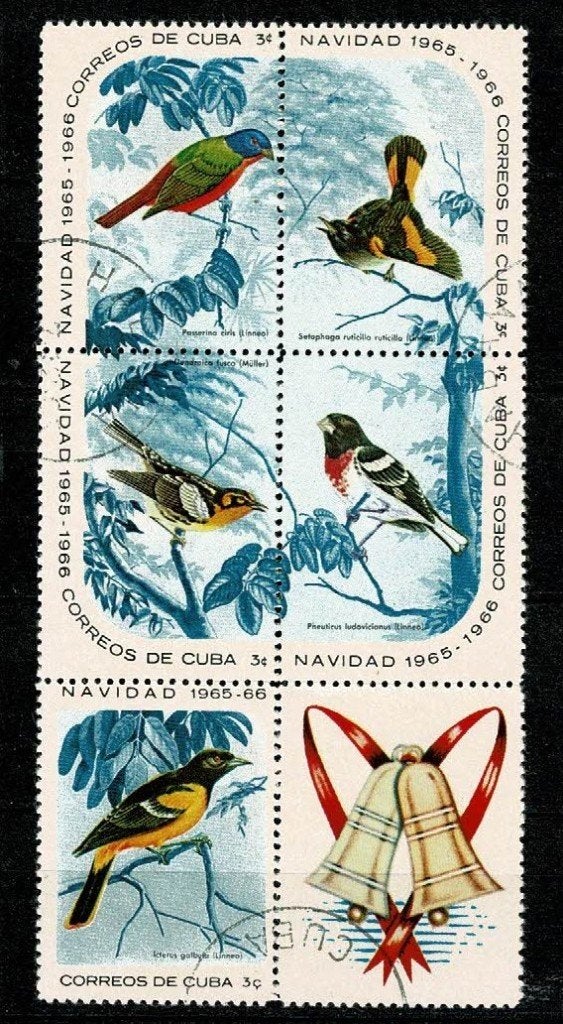 Vogels : Cuba - 1965 - Navidad, Verzenden, Gestempeld, Dier of Natuur