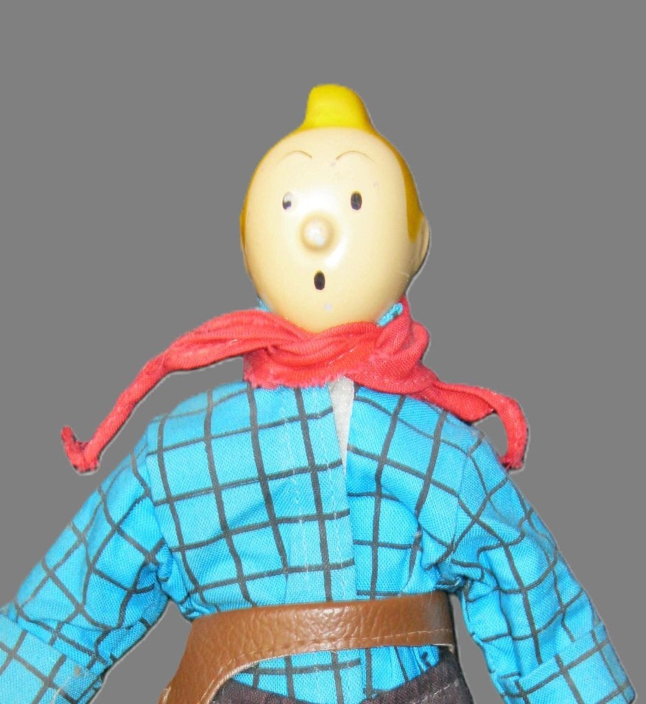 Kuifje - pop  als cowboy, Verzamelen, Ophalen, Kuifje, Zo goed als nieuw, Beeldje of Figuurtje