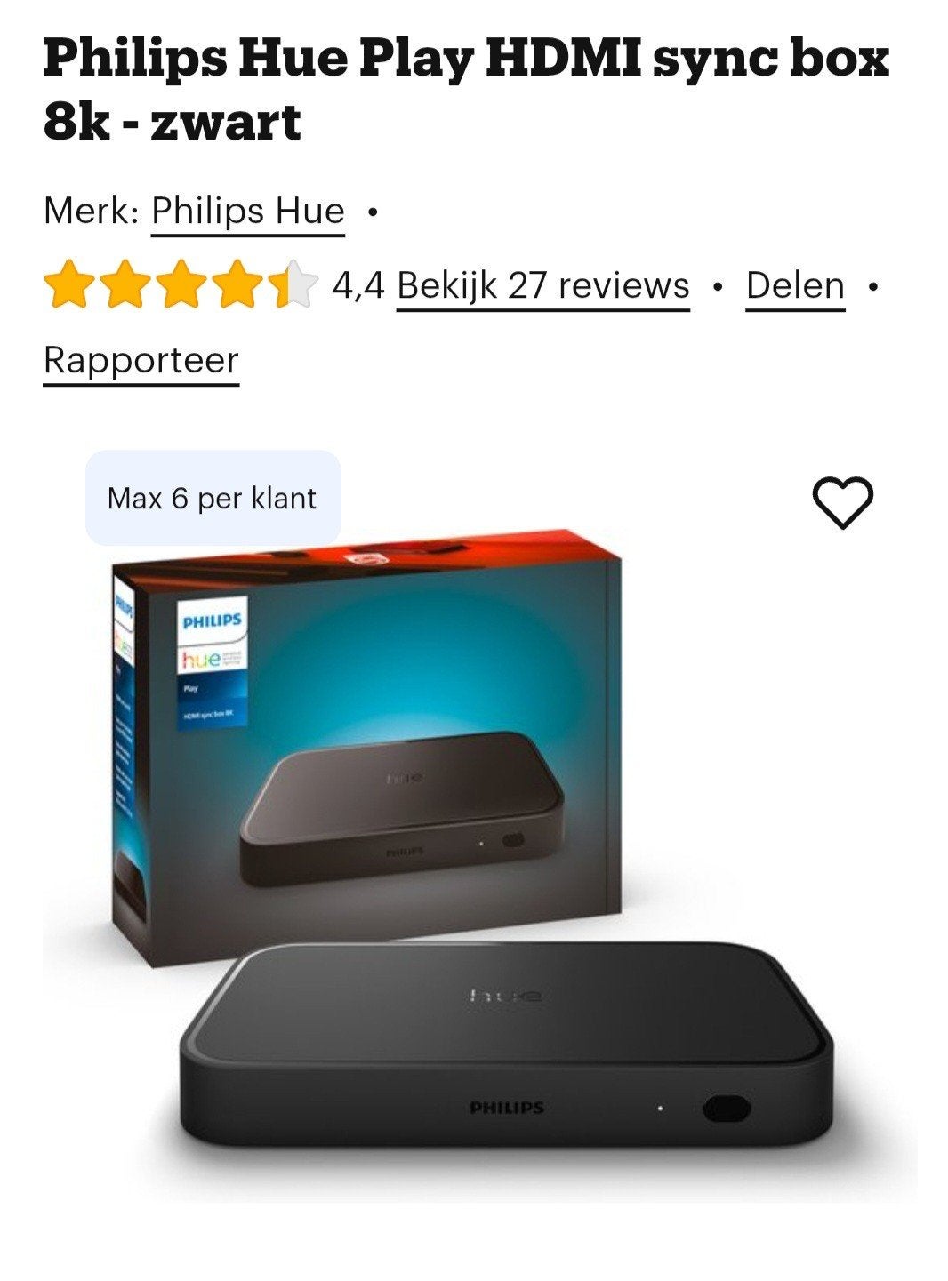 hue syncbox 8k, Overige merken, Soundbar, 70 watt of meer, Nieuw