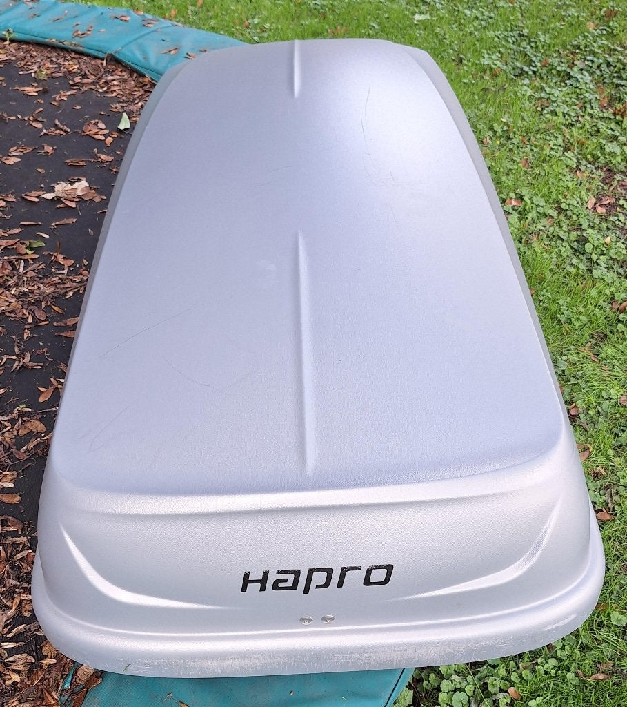 Dakkoffer Hapro Traxer 5.6 Zilvergrijs, snelbevstiging, Auto diversen, Ophalen, Zo goed als nieuw