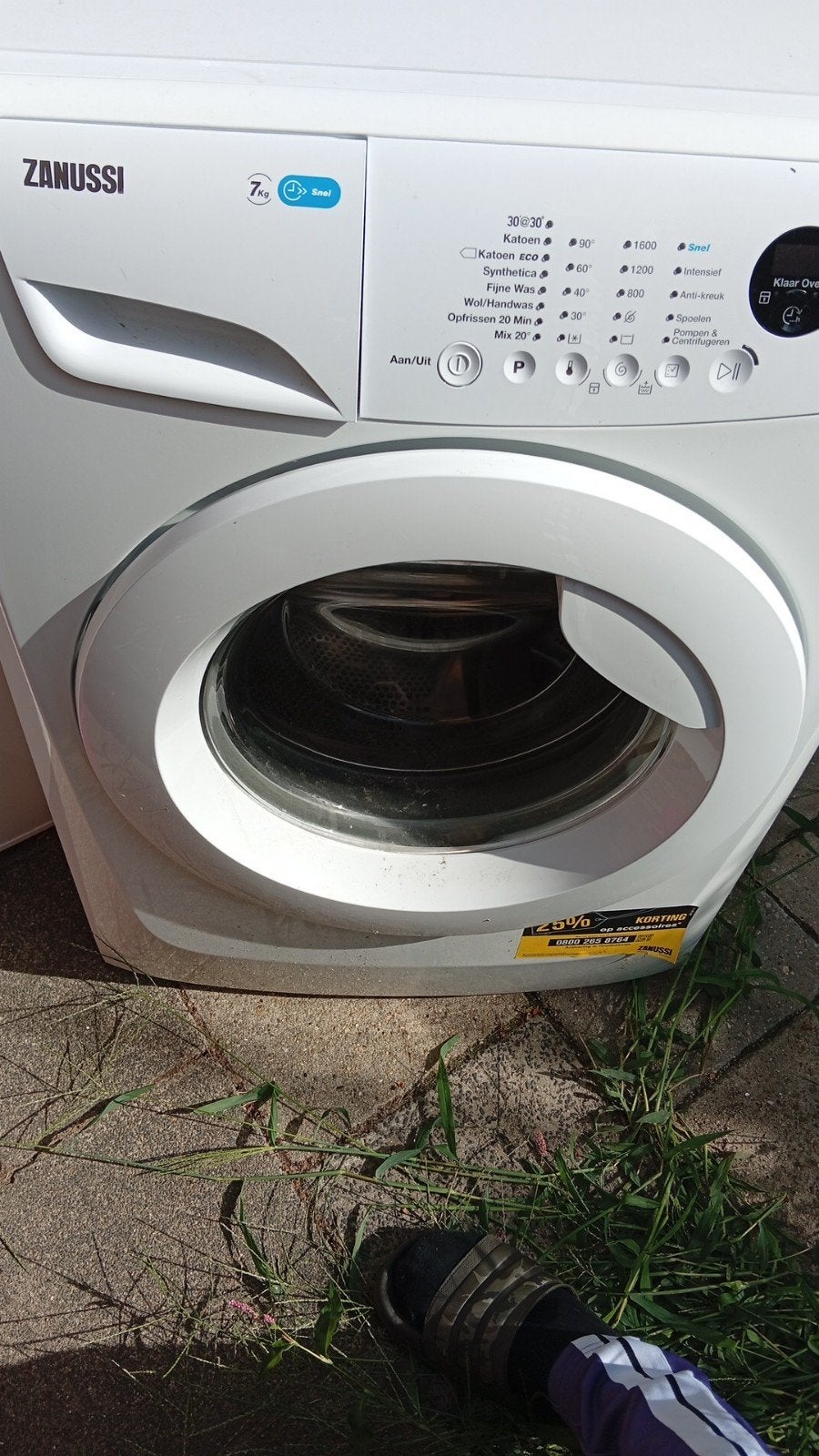 Zanussi wasmachine, Ophalen, Zo goed als nieuw, 85 tot 90 cm, 1200 tot 1600 toeren