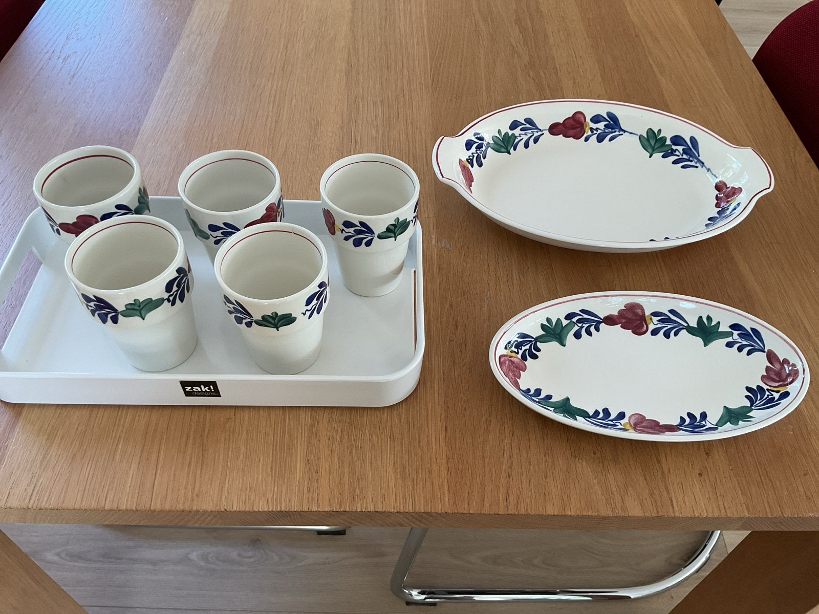 Boerenbont serviesdelen, Gebruikt, Keramiek, Landelijk/Boerenbont, Ophalen of Verzenden