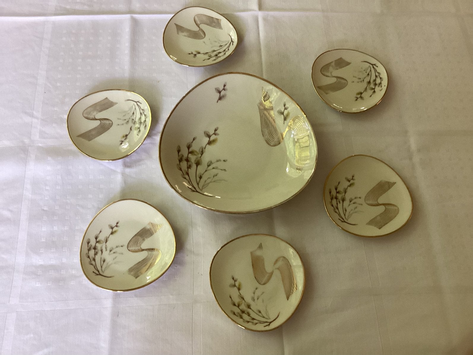 Retro Schalen Set.Voor Snacks,Petitfours’Winterling Bavaria’, Ophalen of Verzenden
