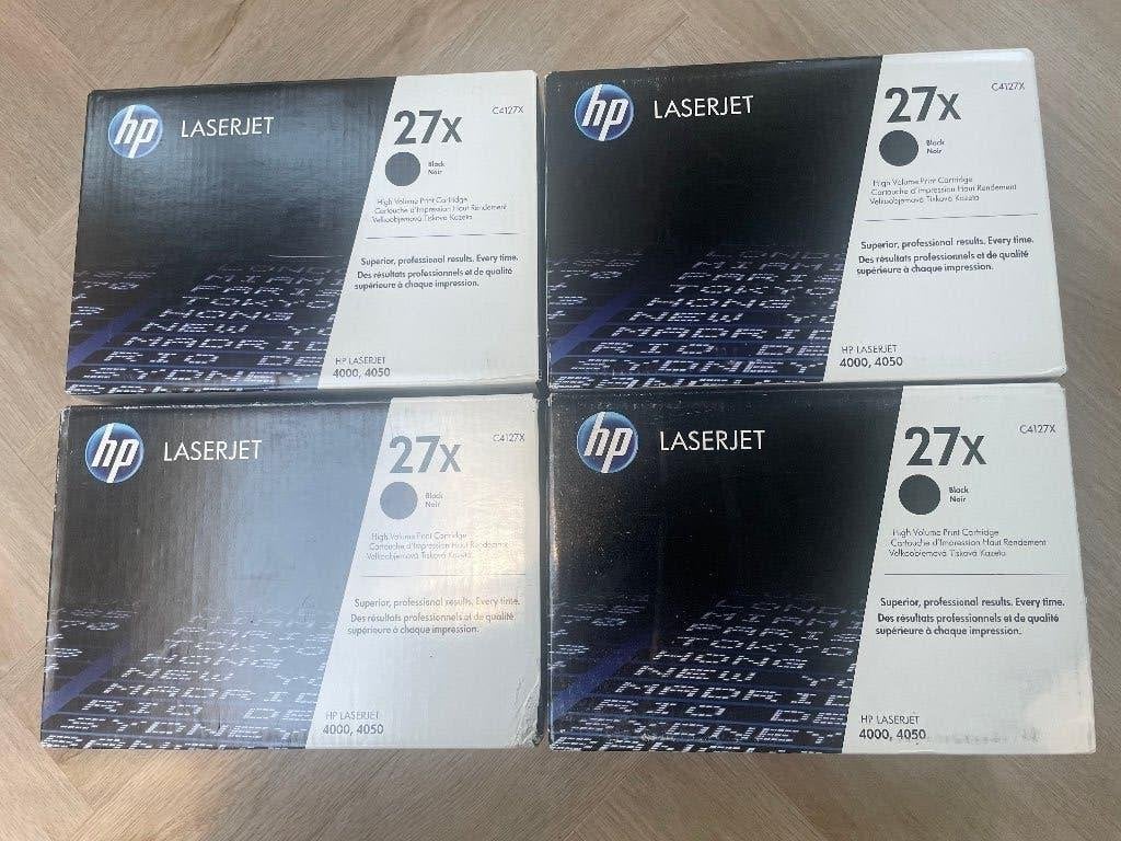 4 st toners HP C4127X (HP 27X) Grote Capaciteit HP 4000-4050, Ophalen of Verzenden, Nieuw, Toner, HP (ORIGINEEL)