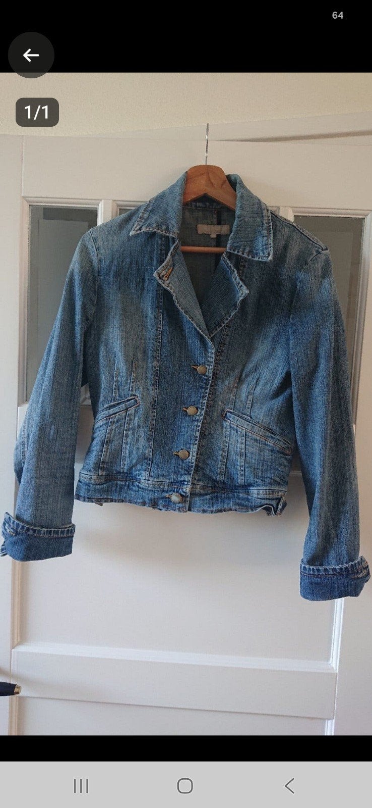 spijkerjasje maat M, Ophalen, Zo goed als nieuw, Maat 38/40 (M), Blauw