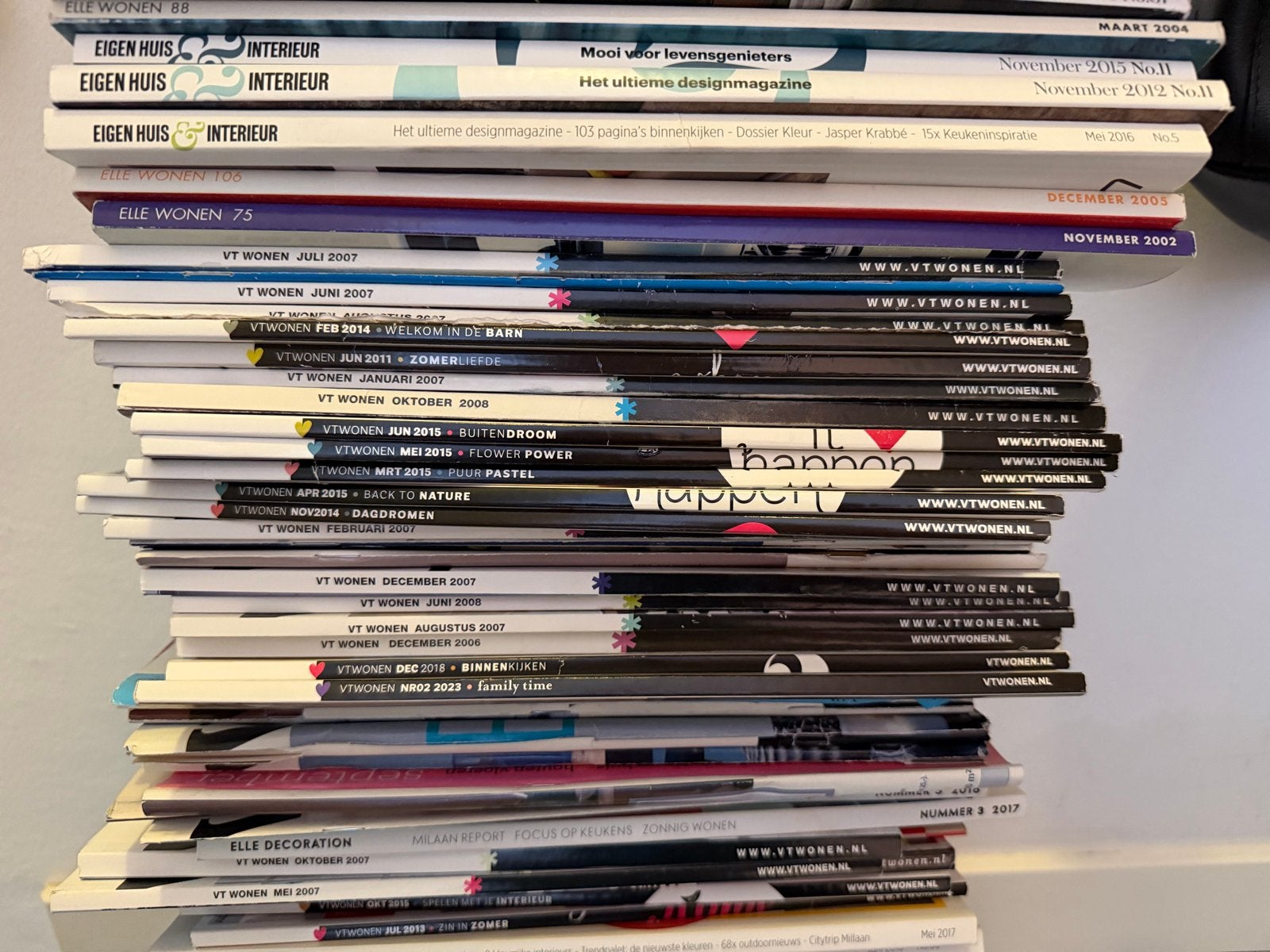 Woonbladen: VT wonen, ELLE wonen, Eigen huis & interieur, Boeken, Tijdschriften en Kranten, Ophalen, Gelezen, Overige typen