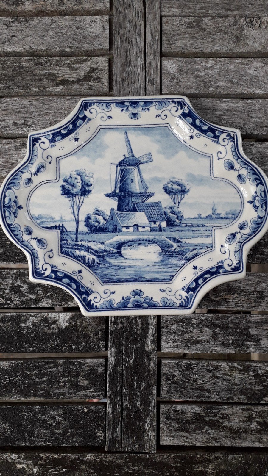 Delfts blauw handwerk bord, Antiek en Kunst, Ophalen of Verzenden