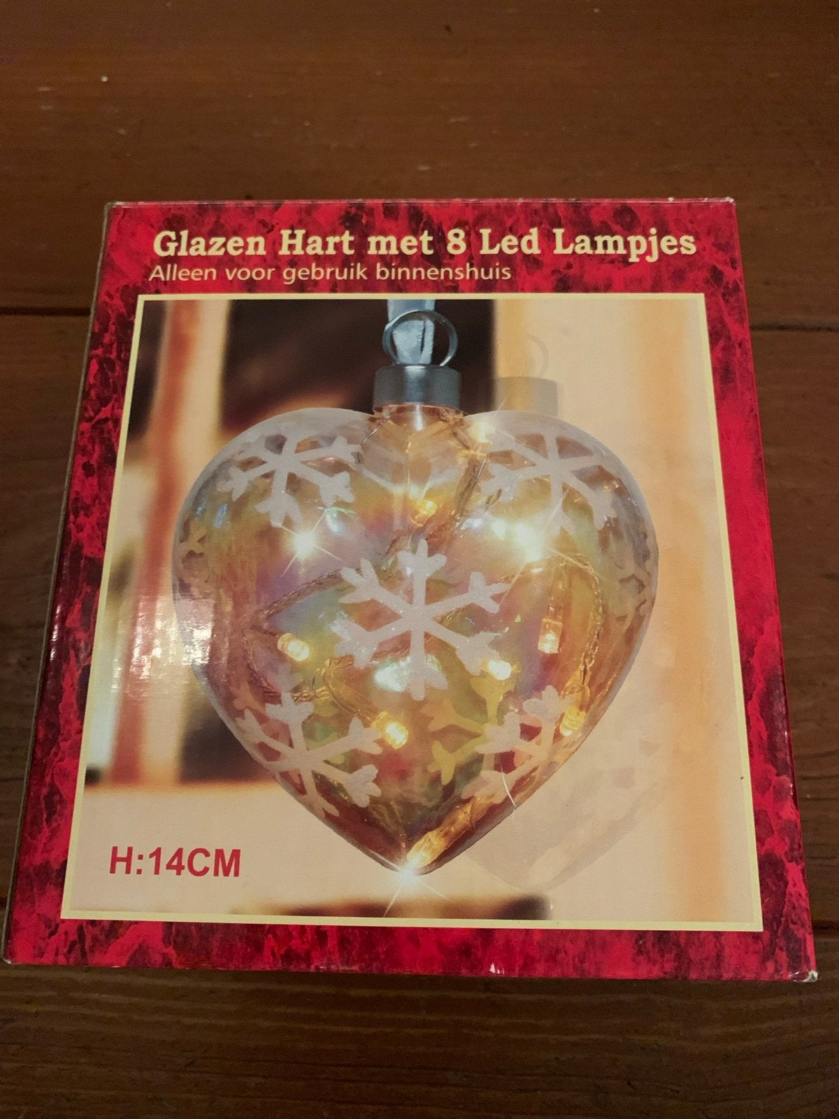 Glazen Hart met LED Verlichting, Diversen, Kerst, Ophalen of Verzenden