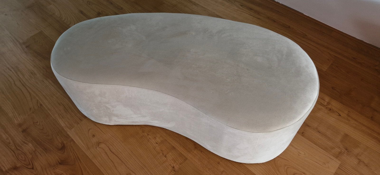 Pomax poef lichtgrijs, Ophalen, 100 tot 125 cm, Zo goed als nieuw, Modern, Organisch