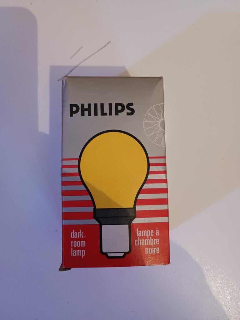 Vintage Philips Dark Room Lamp / Doka Lamp in originele doos, Audio, Tv en Foto, Fotografie | Doka Toebehoren, Nieuw, Doka-onderdelen
