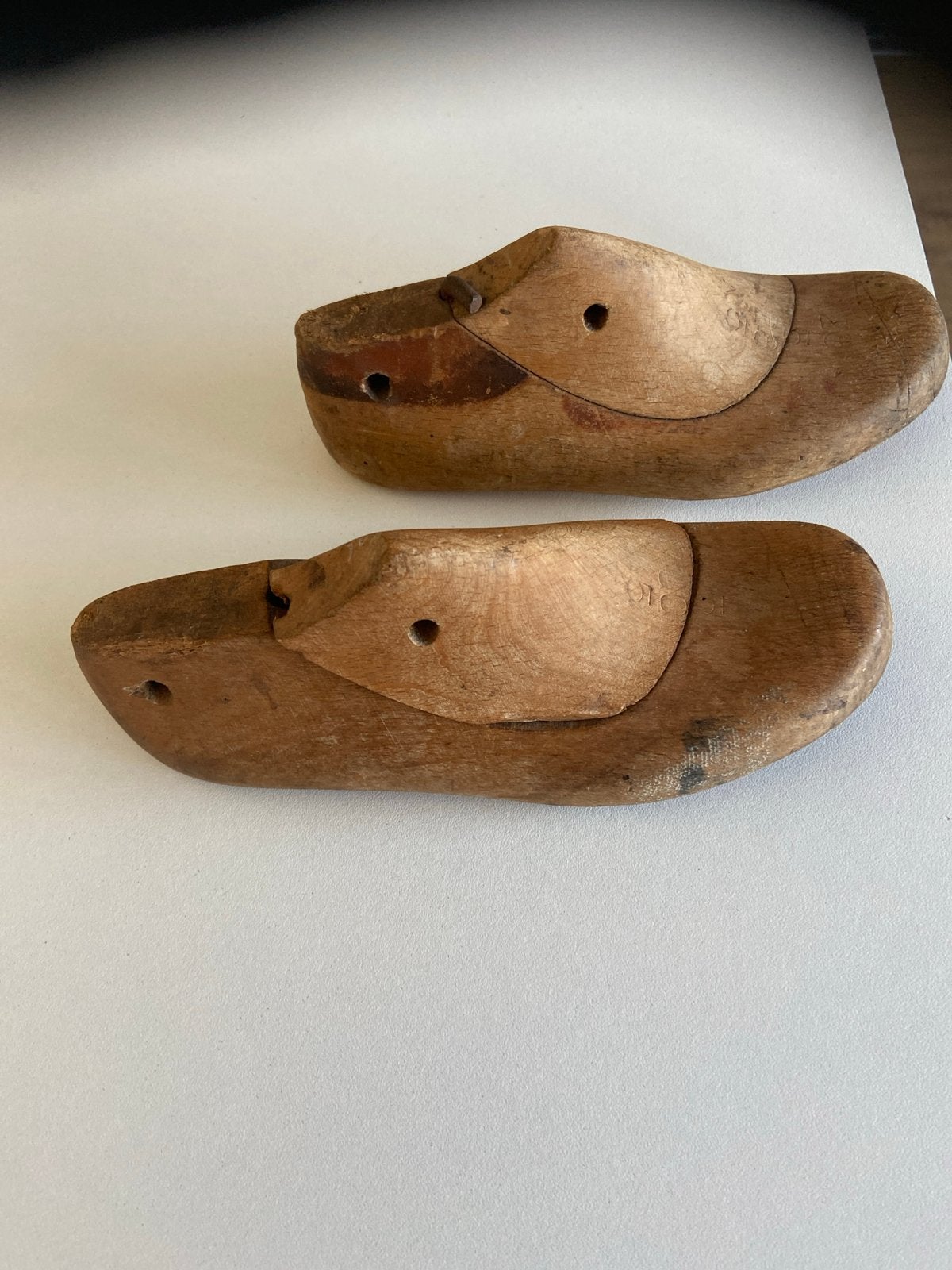 Vintage houten schoenleesten - decoratief, Antiek en Kunst, Ophalen of Verzenden