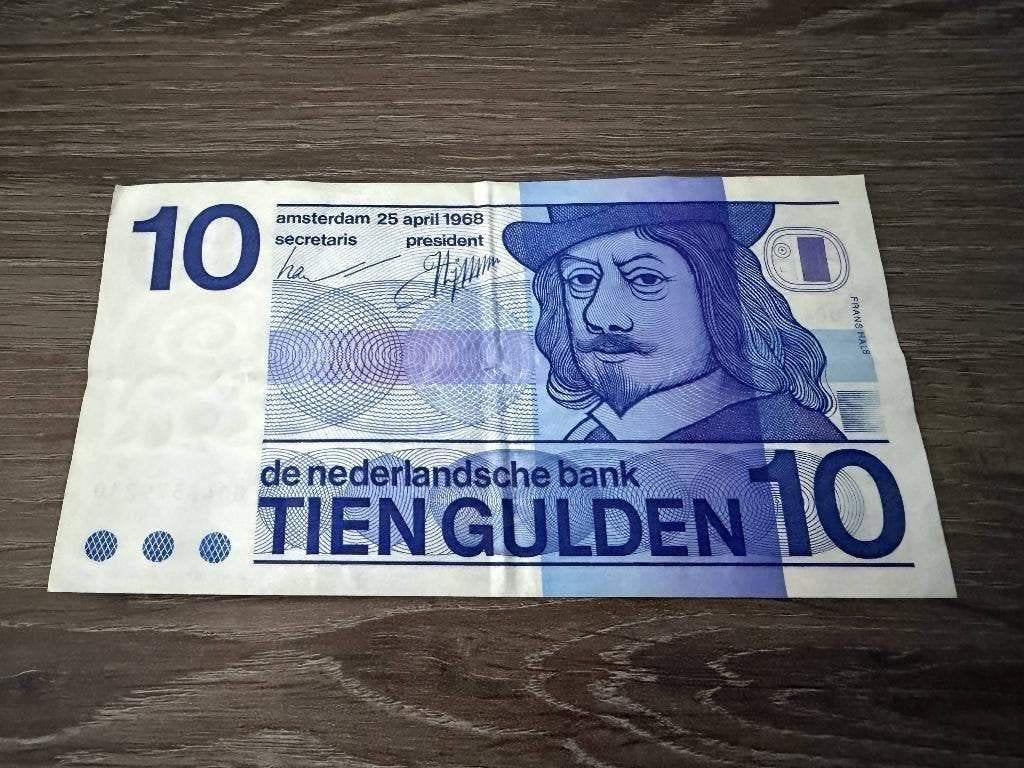 Net biljet 10 gulden Frans Hals 1968, met bullseye, Postzegels en Munten, Bankbiljetten | Nederland, Ophalen of Verzenden, 10 gulden