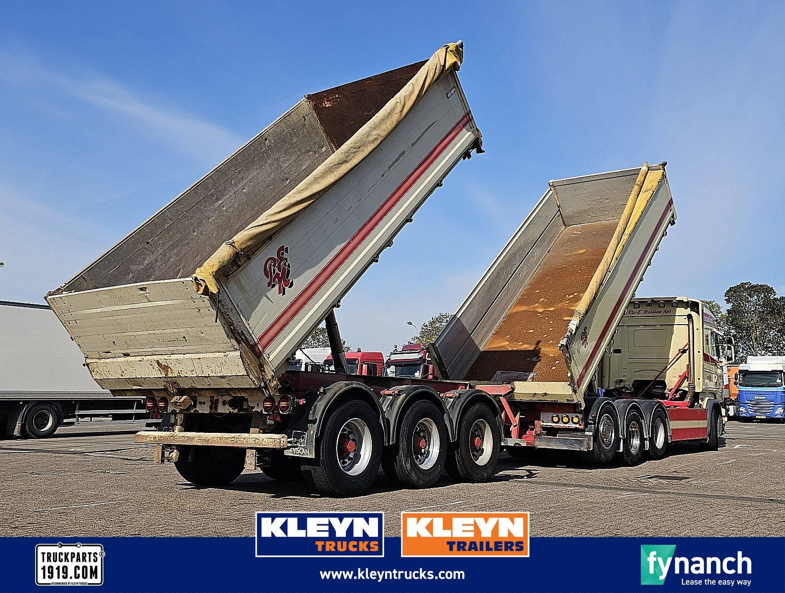 KELBERG 3 AXLE ALU TIPPER alu tipper combi, Auto's, Overige kleuren, Bedrijf, ABS, Aanhangers en Opleggers
