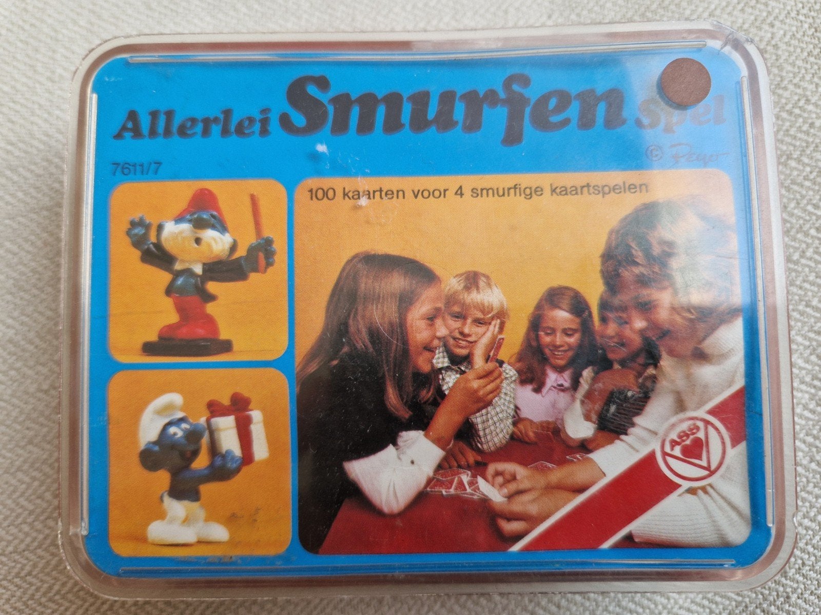 1983 allerlei smurfen kaartspel peyo de schleich bully, Ophalen of Verzenden