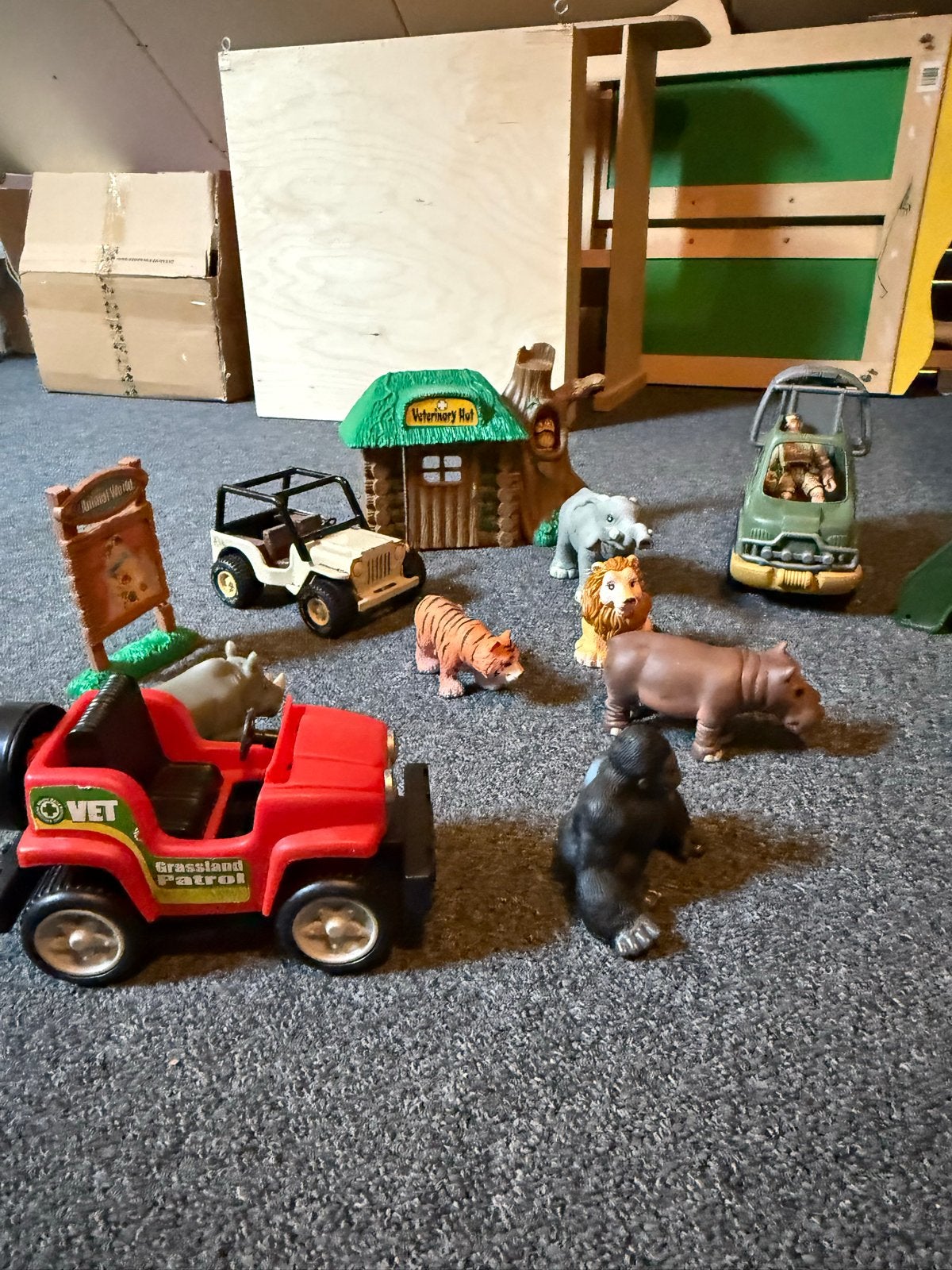 Grote Safari Speelgoed Set met Dieren en Voertuigen, Ophalen of Verzenden, Gebruikt, Jongen of Meisje
