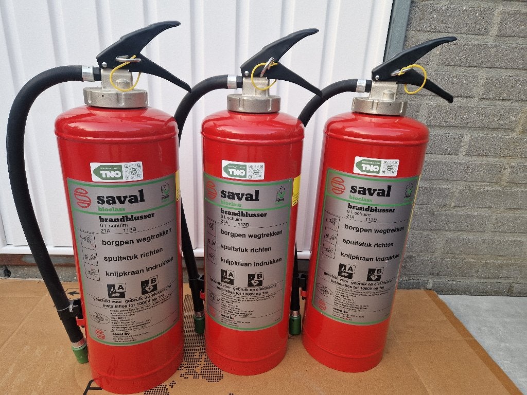 Brandblussers3x PFAS vrije 6 lit schuimblussers GEKEURD!, Ophalen, Zo goed als nieuw, Brandblusser