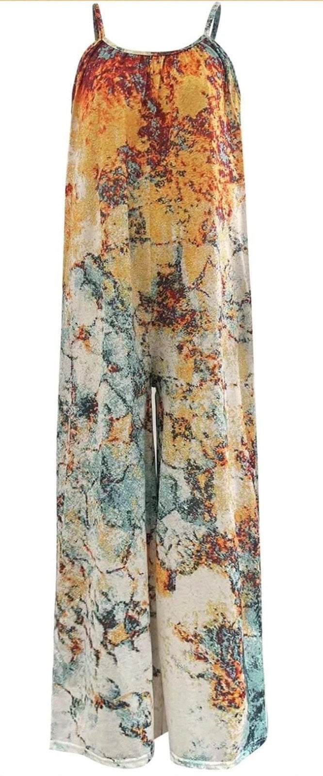 Jumpsuit met print maat 44, Kleding | Dames, Jumpsuits, Ophalen of Verzenden, Zo goed als nieuw, Maat 42/44 (L), Meerkleurig
