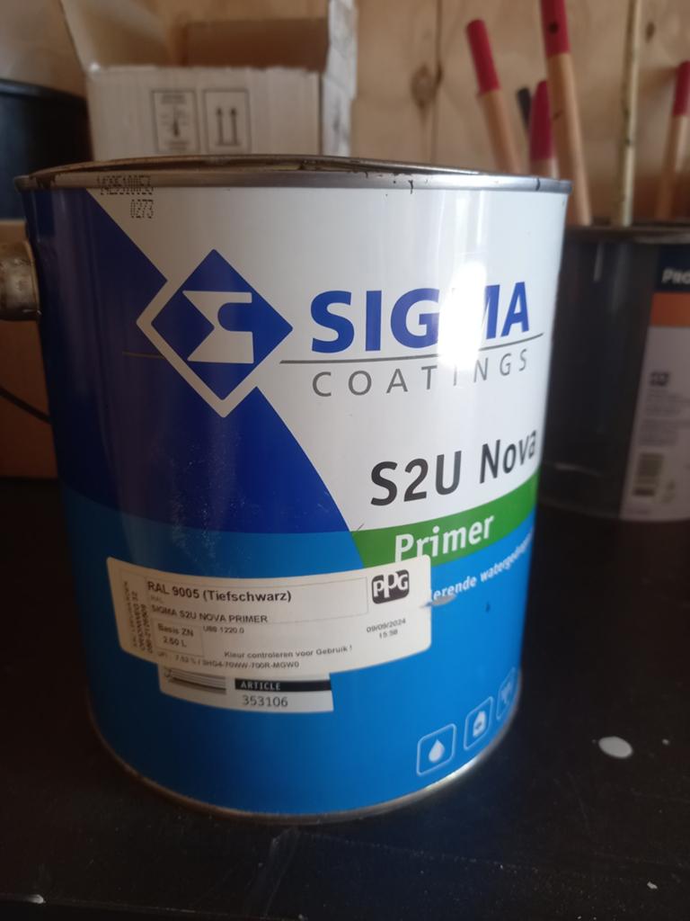 Sigma S2U Nova Primer RAL 9005 (Tiefschwarz) 2.5L, Ophalen of Verzenden, Overige typen
