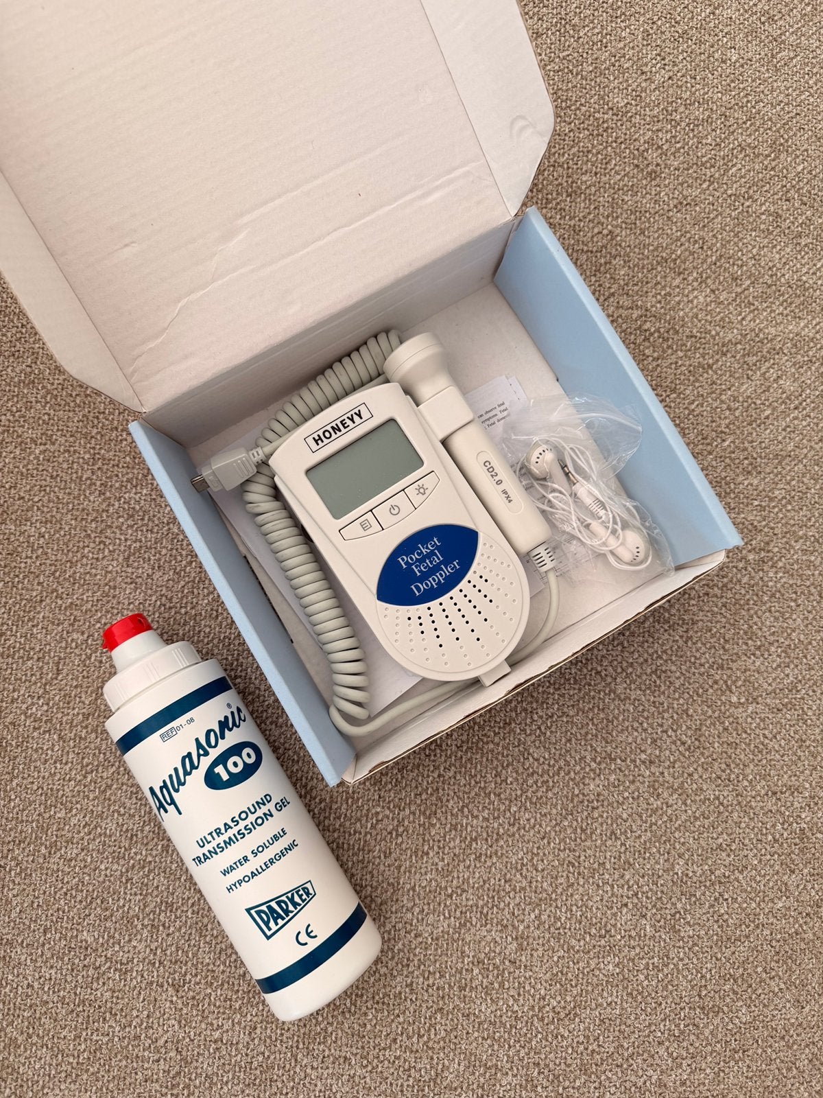 Honeyy Pocket foetale doppler / baby hartslagmeter, Kinderen en Baby's, Overige Kinderen en Baby's, Ophalen of Verzenden, Zo goed als nieuw