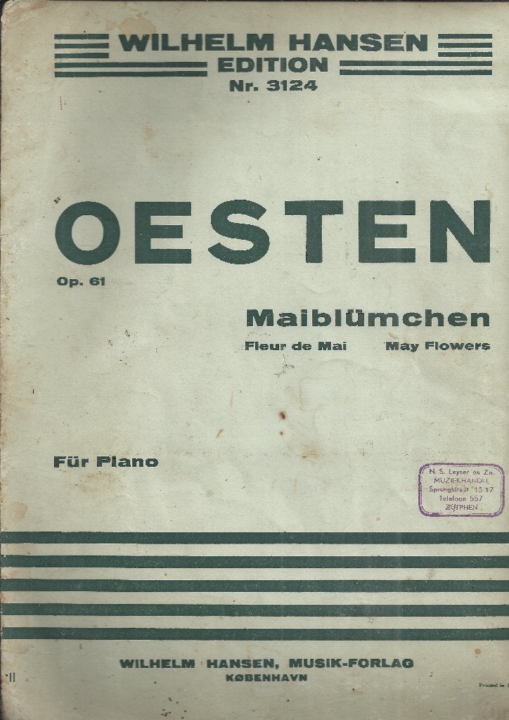 Bo64 bladmuziek piano oesten meibloempjes, Gebruikt, Klassiek, Ophalen of Verzenden, Artiest of Componist