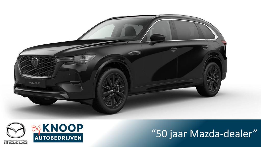 Mazda CX-80 2.5 e-SkyActiv PHEV Homura Plus 7-pers. | Modelj, Auto's, Mazda, CX-80, 7 stoelen, Zwart, Bedrijf