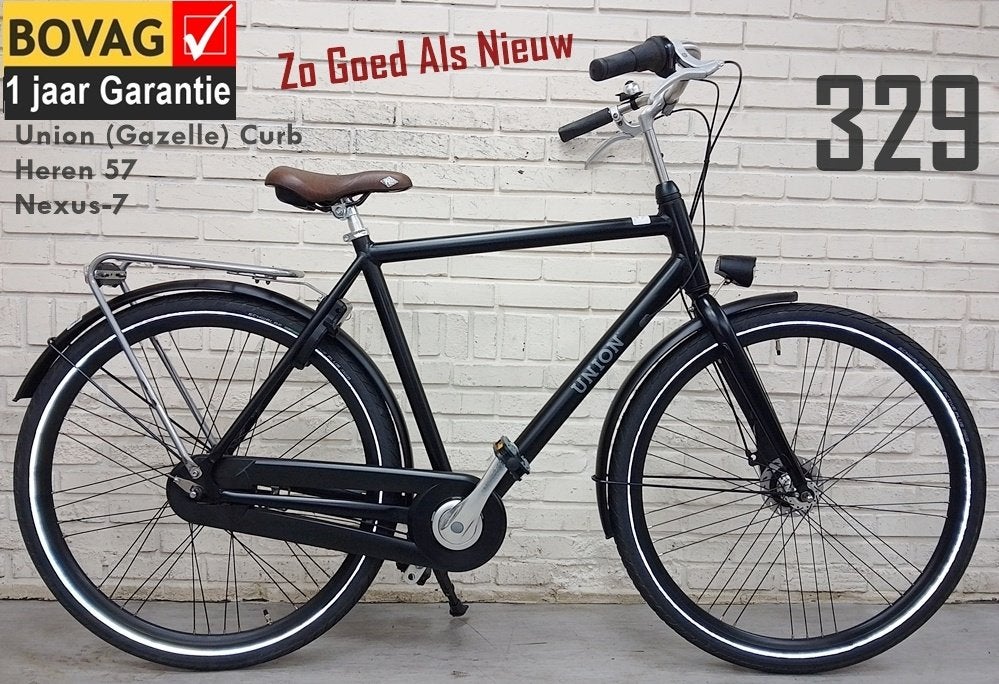 Zgan Union (Gazelle) stoere Schoolfiets Incl. 1 jr garantie, Ophalen, Versnellingen, Zo goed als nieuw, 57 tot 61 cm