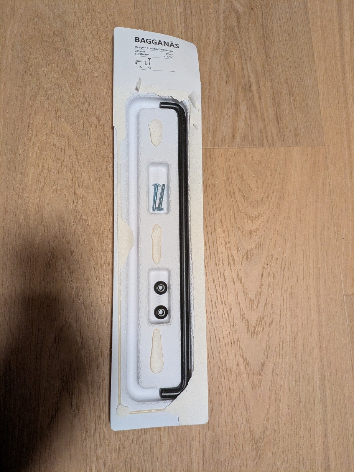 Handvat Ikea Bagganas Zwart, Ophalen, Nieuw, 250 mm of meer, Overige typen