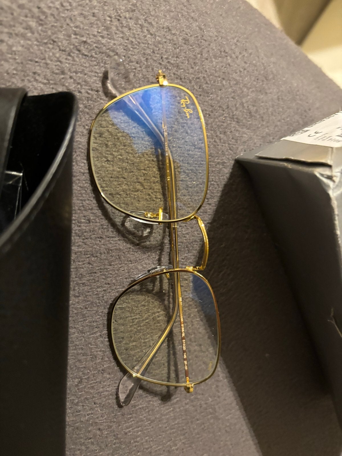 Ray-Ban Bril - Goudkleurig Montuur, Verzenden, Geel, Nieuw, Ray-Ban