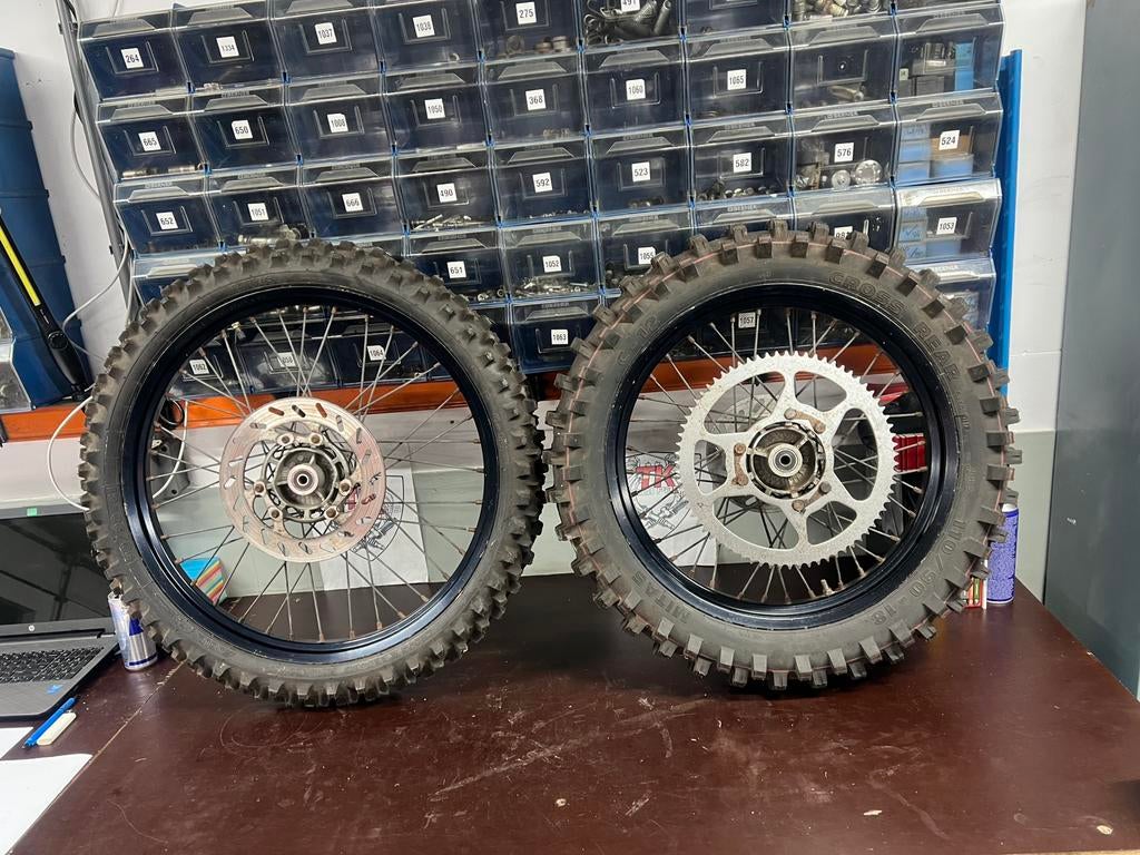 Derbi senda cross velgenset met nieuwe banden, Ophalen, Gebruikt, Overige typen, Nvt