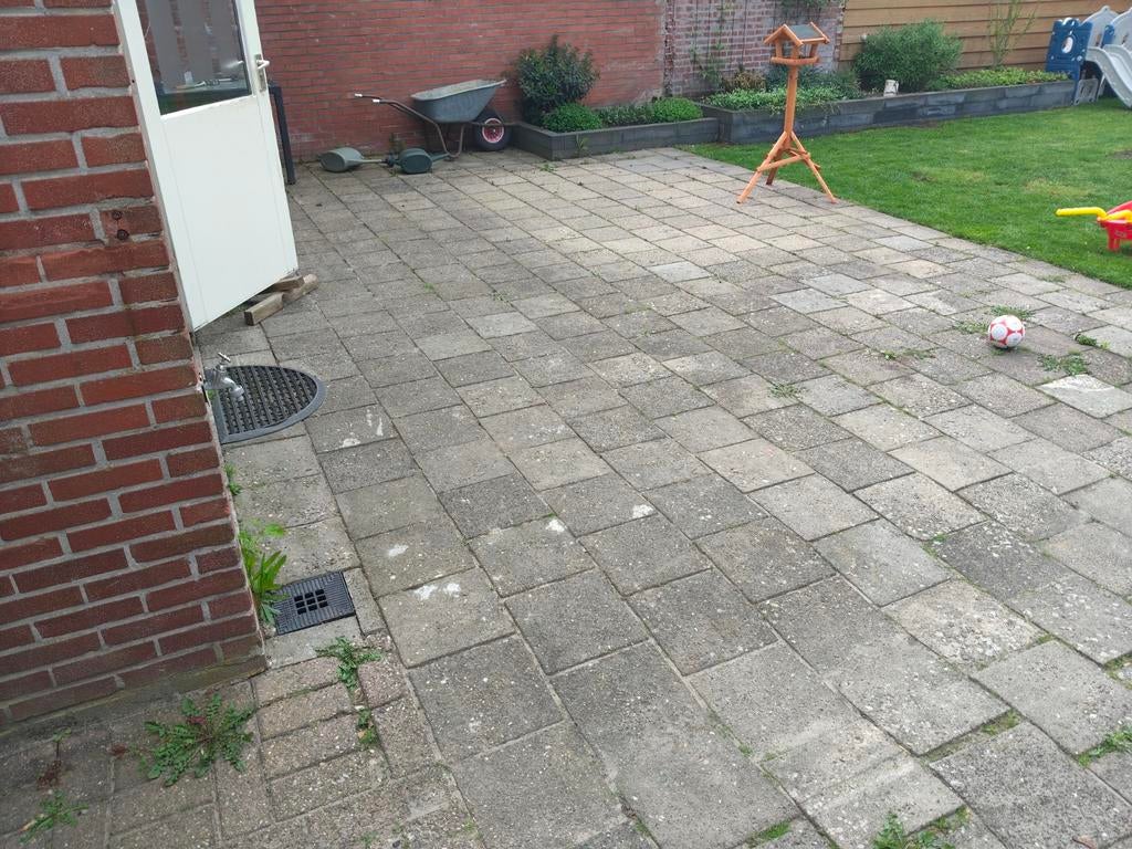Gebruikte 30x30 terrastegels - ca. 40 m2, Tuin en Terras, Ophalen, Gebruikt, 10 m² of meer, Beton