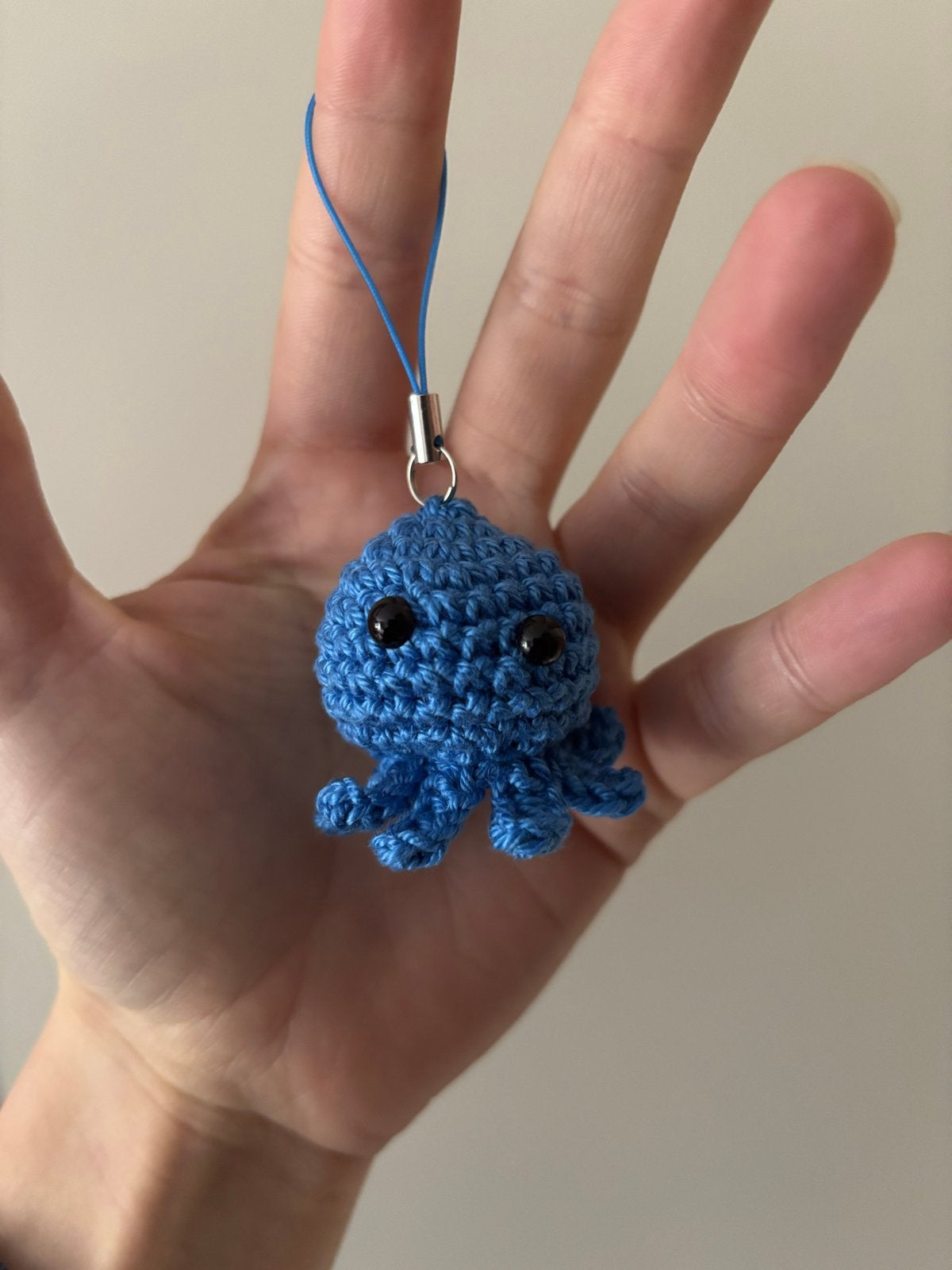 Gehaakte octopus sleutelhanger - Blauw, Ophalen of Verzenden, Nieuw