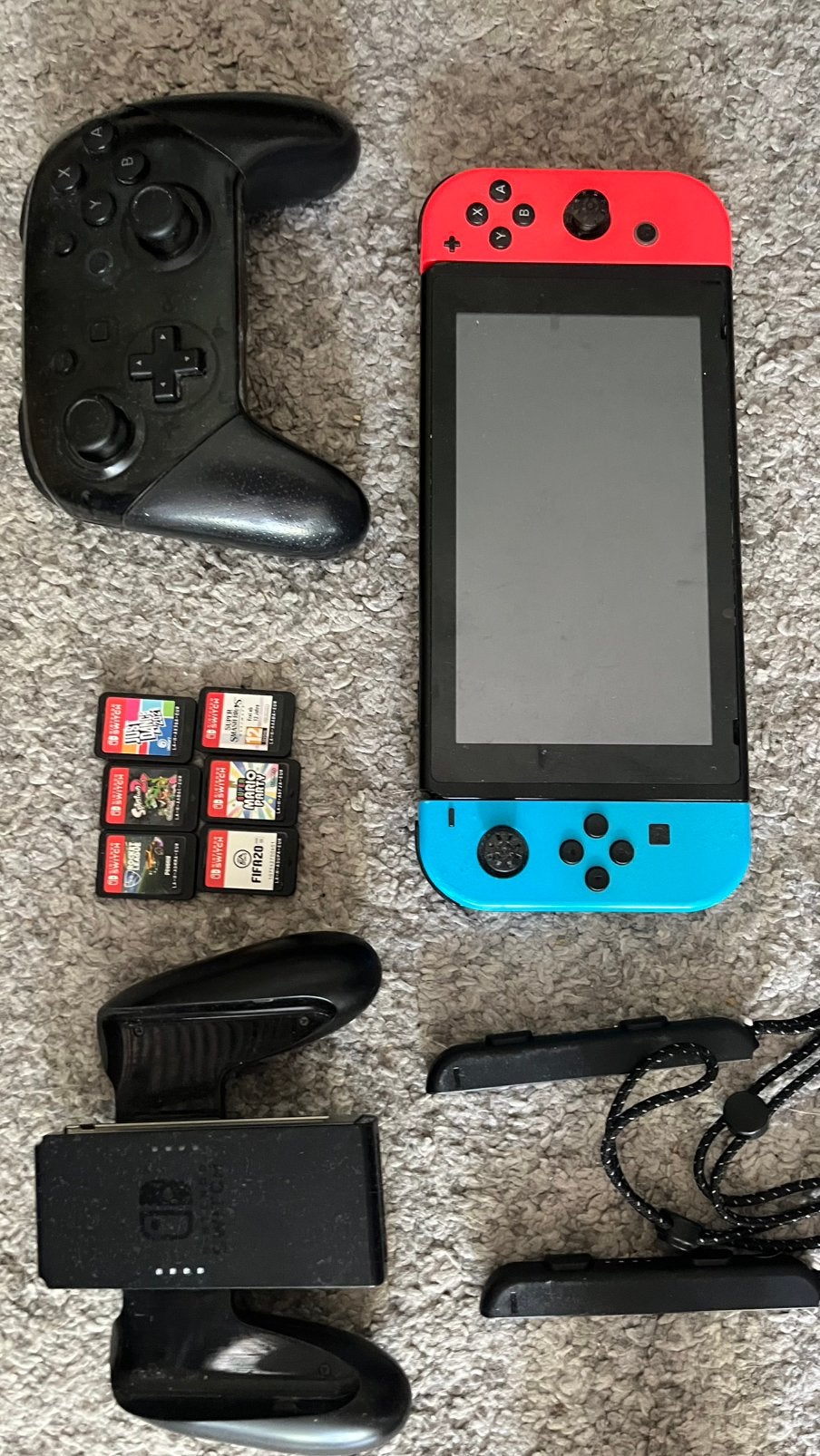 Nintendo Switch met 6 games en extra controller, Ophalen of Verzenden, Gebruikt, Met 2 controllers, Switch Original