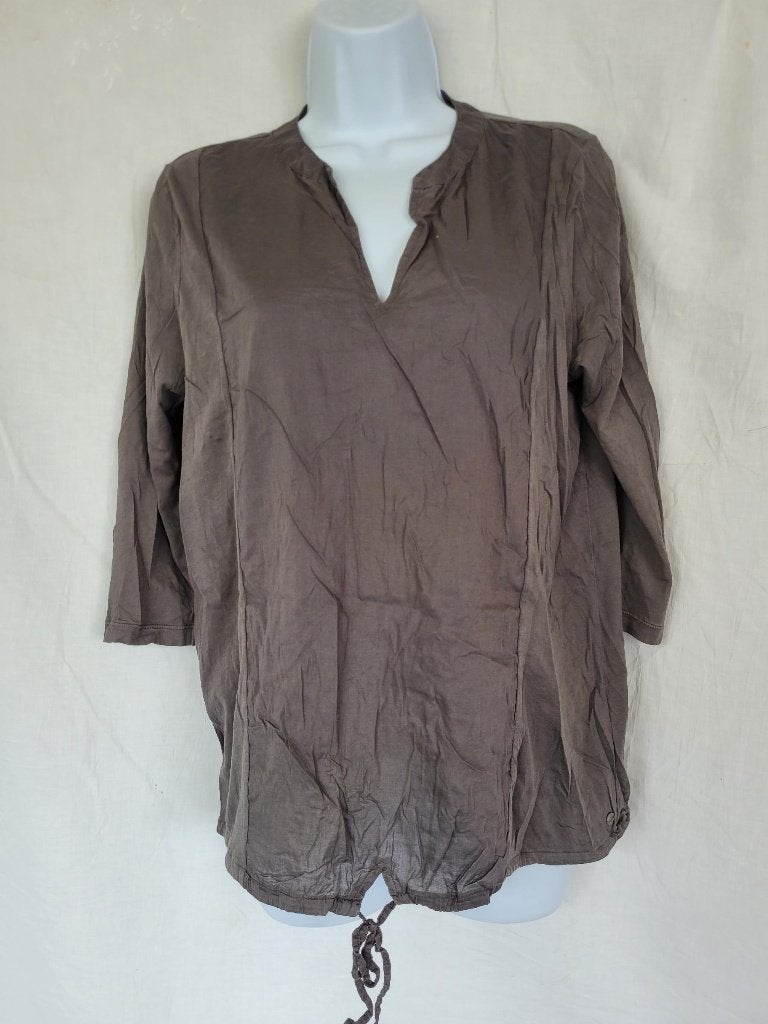 Leuk grijs katoenen damesshirt mt M merk Mark O' Polo, Maat 38/40 (M), ., Ophalen of Verzenden, Zo goed als nieuw