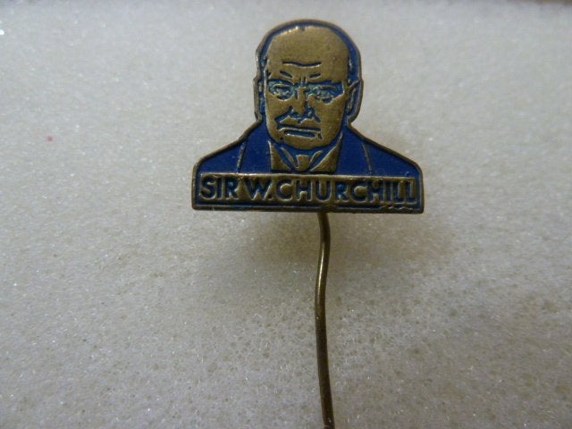 Vintage Speldje Sir W. Churchill, Verzamelen, Ophalen of Verzenden, Gebruikt, Overige onderwerpen, Speldje of Pin