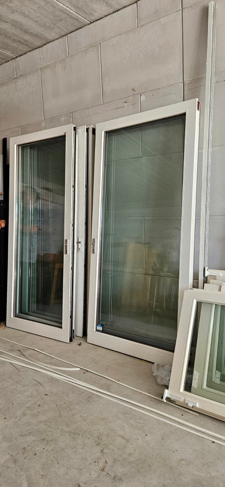 6 stuks schuifdeuren met glas, Doe-het-zelf en Verbouw, Ophalen, Gebruikt, Schuifdeur, Glas