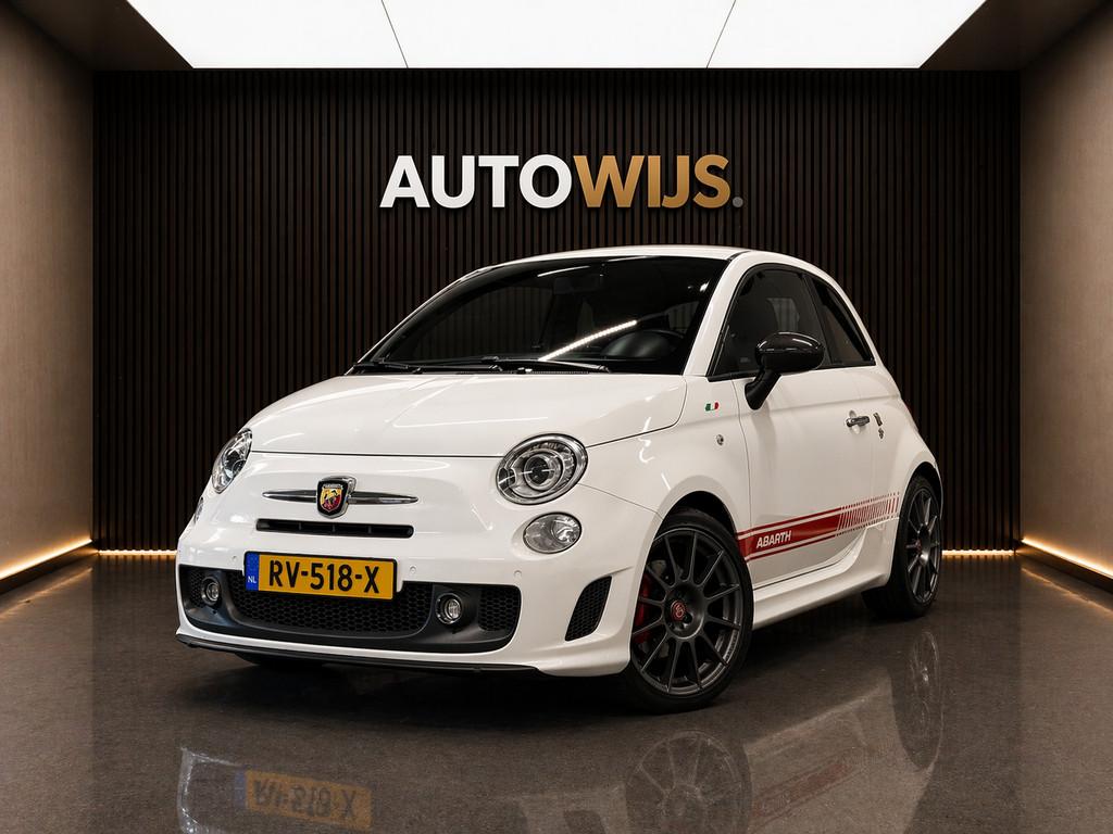 Fiat 500 1.4 T-Jet Abarth Turismo|LEDER|161PK|NAVI|INTERSCOP, Voorwielaandrijving, Euro 6, 4 cilinders, Wit