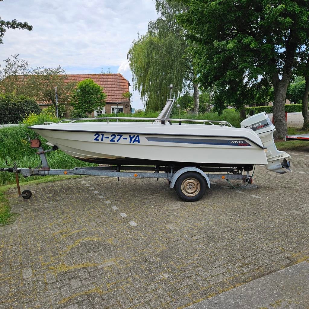 Ryds 475gt console/visboot met 70 johnson en trailer., Ophalen, Overige merken, Gebruikt, Elektrische start