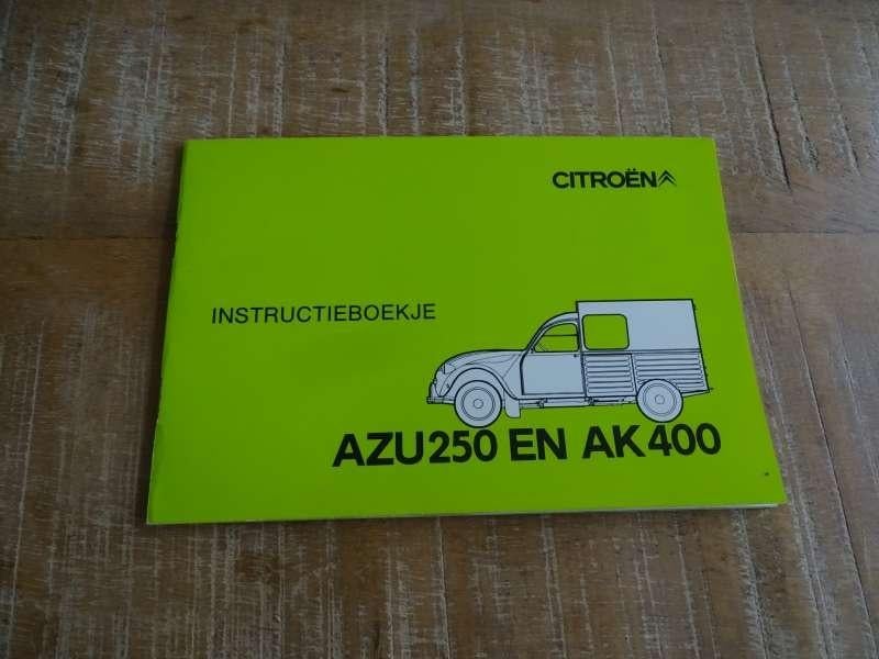 Citroen AZU250 - AK400 - Instructieboekje - NL - Origineel, Auto diversen, Verzenden