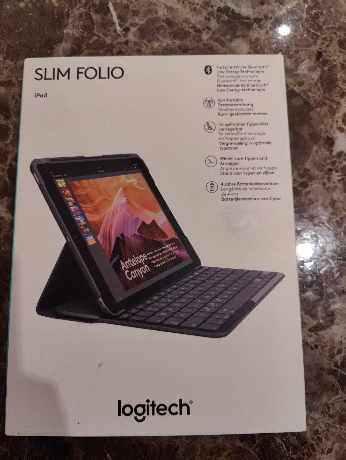 Logitech Slim Folio iPad toetsenbordhoes (2017 release), Hoesje, Tasje of Behuizing, Support@logitech.com, Logitech, Nieuw