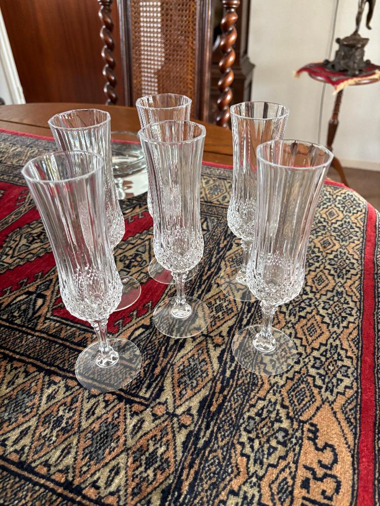 te koop 6 kristallen glazen, Ophalen