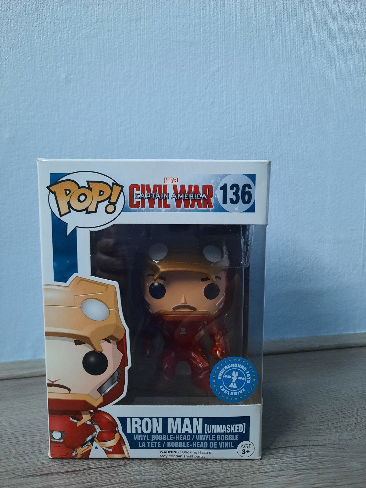 Iron Man (unmasked) funko Pop vinyl figure Civil war, Ophalen of Verzenden