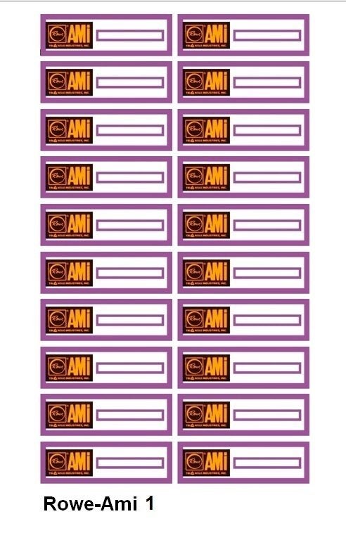 AMI JUKEBOXEN, logo titelkaartjes voor 45 RPM boxen, Ophalen of Verzenden, Nieuw, 1950 tot 1960, Ami