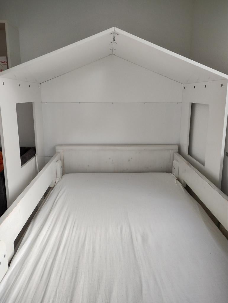 Bedhuisje voor eenpersoonsbed of bureautje, Ophalen, Eenpersoons, Hout, 90 cm