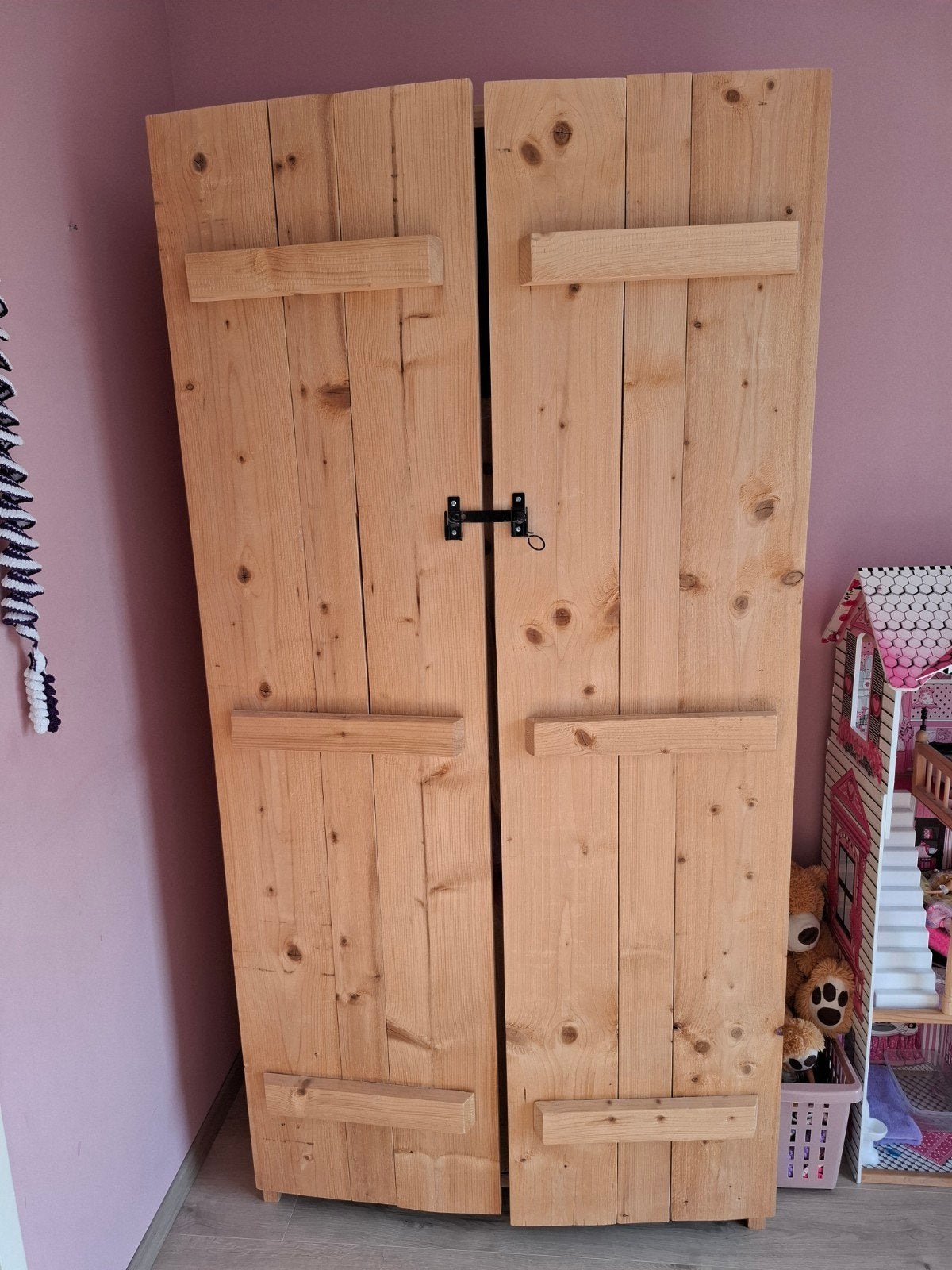 Stoere steigerhouten kledingkast, Kinderen en Baby's, Kinderkamer | Commodes en Kasten, Ophalen, 50 tot 70 cm, 105 cm of meer