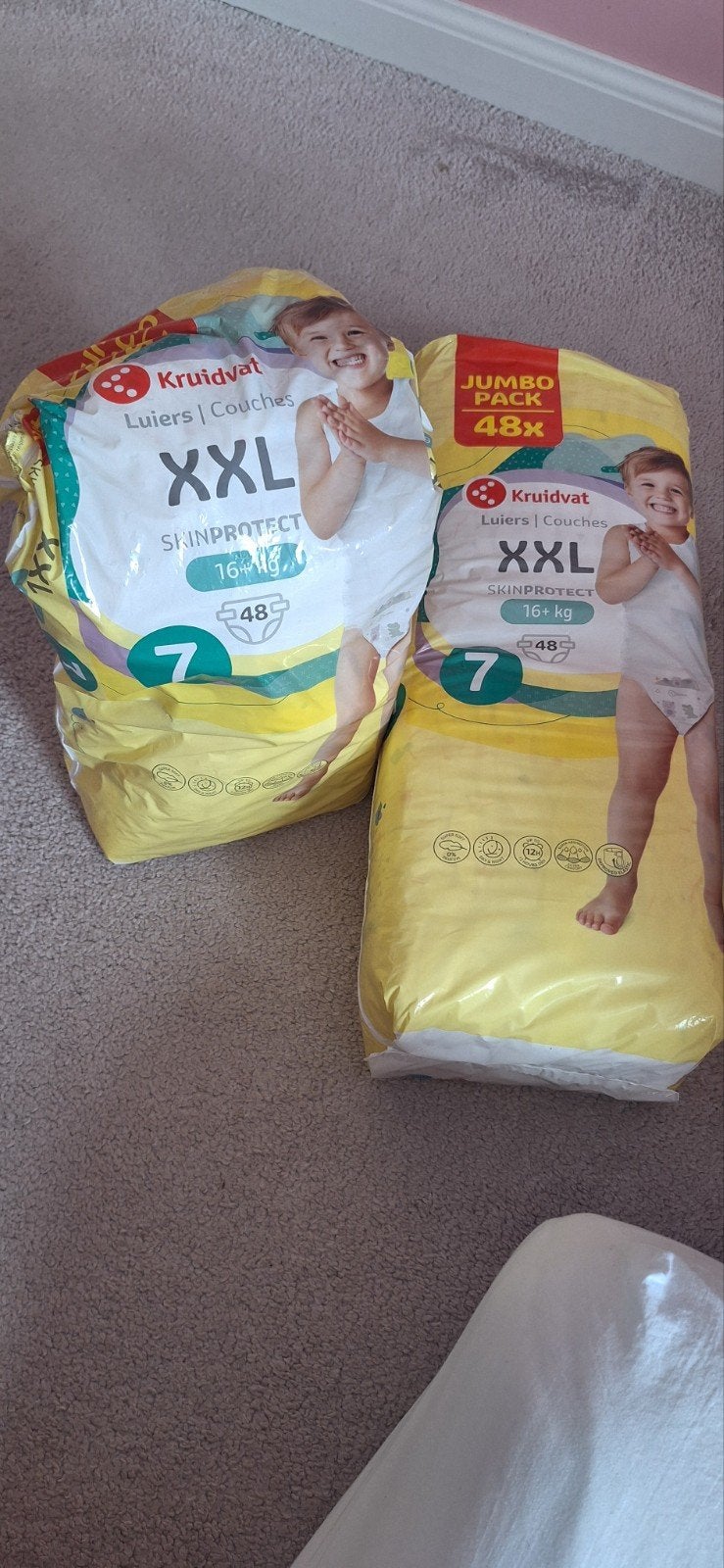 Kruidvat Luiers XXL Maat 7 (16+ kg) - Jumbo Pack 48x, Ophalen, Nieuw
