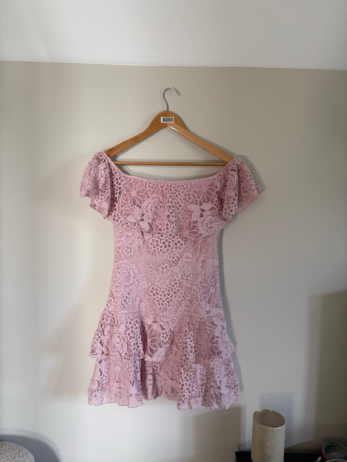 Little Mistress Roze Kanten Jurk Maat 36 (S), Verzenden, Zo goed als nieuw, Roze, Maat 36 (S)