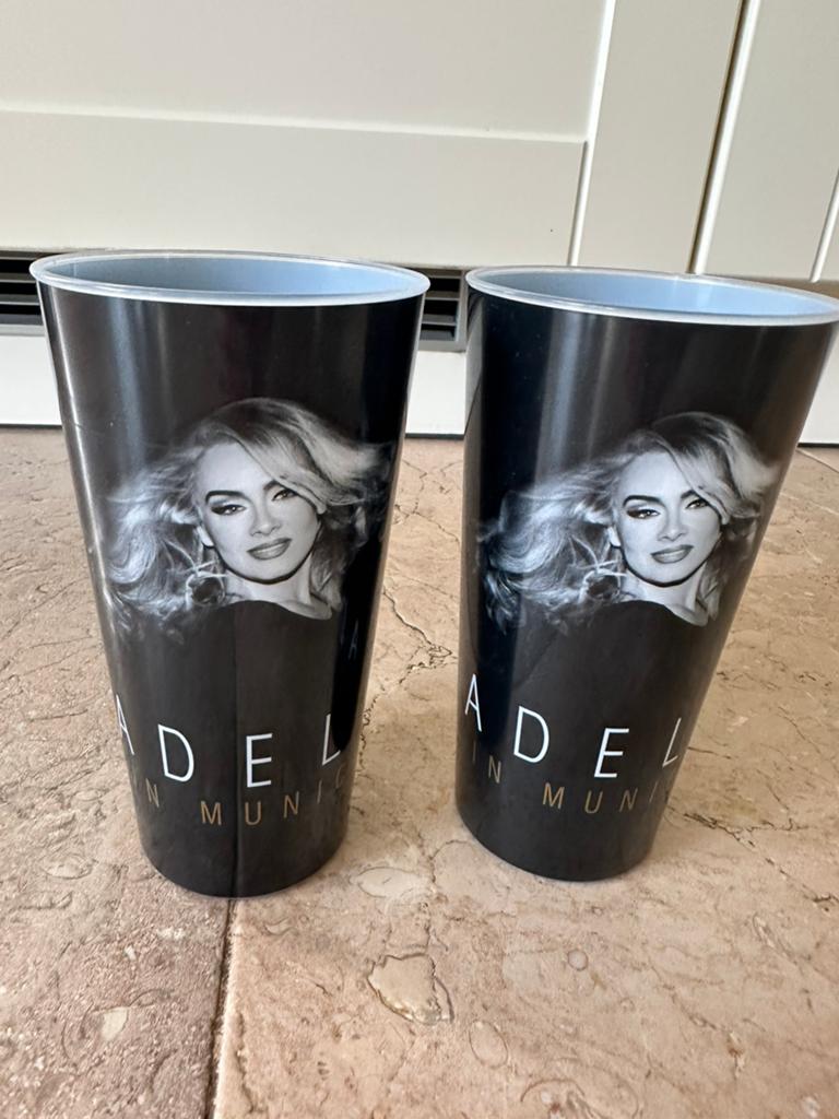 Adele concert bekers München - Set van 2, Overige typen, Kunststof, Nieuw, Ophalen of Verzenden